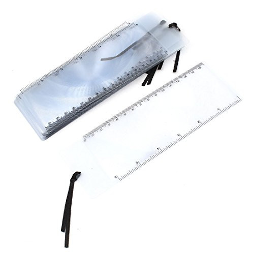 10 Pcs Bookmark Ruler Magnifier Fresnel Lens 3x Magnifying Sheet