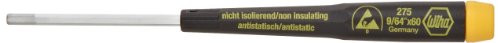 Wiha 27547 Hex Driver with Precision ESD Safe Dissipative Handle, Inch, 9/64 x 60mm