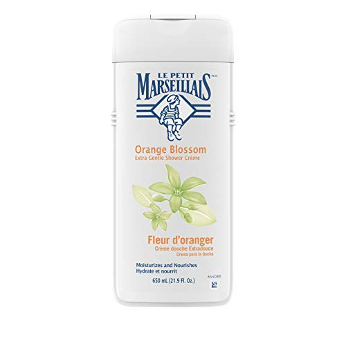 Le Petit Marseillais Extra Gentle Shower Crème with Orange Blossom, Moisturizing  and  Nourishing French Body Wash for pH Neutral for Skin, 21.9 fl. oz