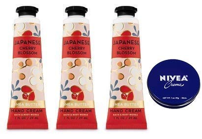 Bath and Body Works 3 Pack Japanese Cherry Blossom Hand Cream. 1 Oz. Hand Lotion. Hand Care.