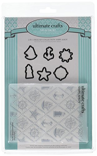 Ultimate Crafts 2-in-1 Embossing Folder, Ships Ahoy