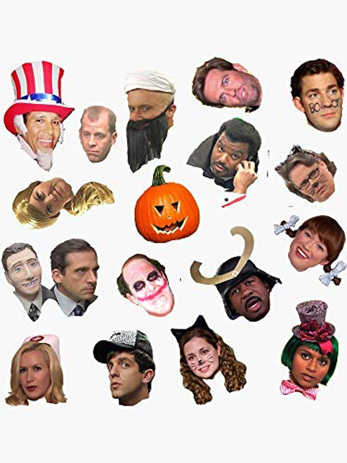 The Office Halloween Sticker Pack - Sticker Graphic - Political Funny Bumper Sticker for Cars Windows Trucks