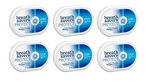 Breath Savers Protect Sugar Free Mints Peppermint 6 Count