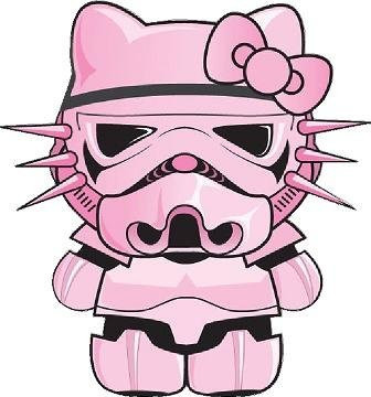 Star Wars Pink Storm Trooper Hello Kitty Car Window Wall MacBook Notebook Laptop Sticker Decal