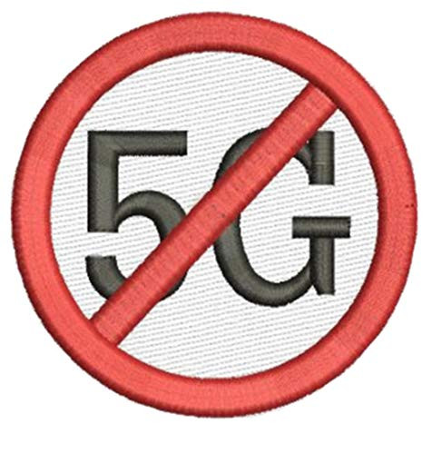 No 5G Coronavirus Covid-19 Morale Shirt Patch 7.m / 2.8 inch - Badge - Patches - Car - Movie - 70's