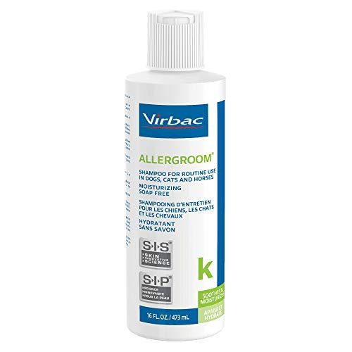 Virbac Allergroom Pet Shampoo For Dogs, Cats  and  Horses 16 oz - For Normal or Dry Skin