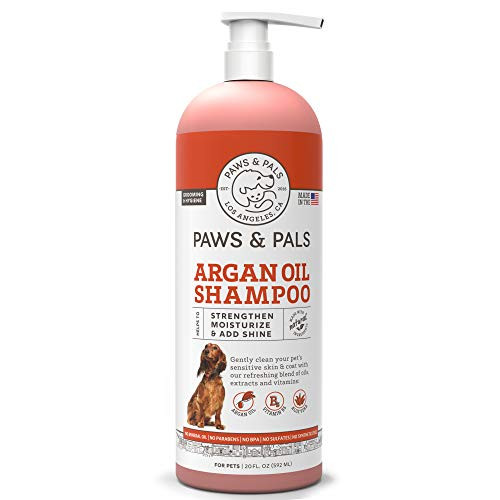 Dog Argan Shampoo-Conditioner - 20oz Clinical Vet Formula Wash For All Pets Puppy  and  Cats - Made with Aloe Vera for Relieving Dry Itchy Skin Argan Shampoo