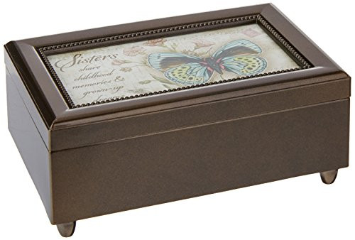 Carson Home Accents 18282 Sister Jane Shaky Music Box, 6-Inch by 4-Inch by 2-1/2-Inch