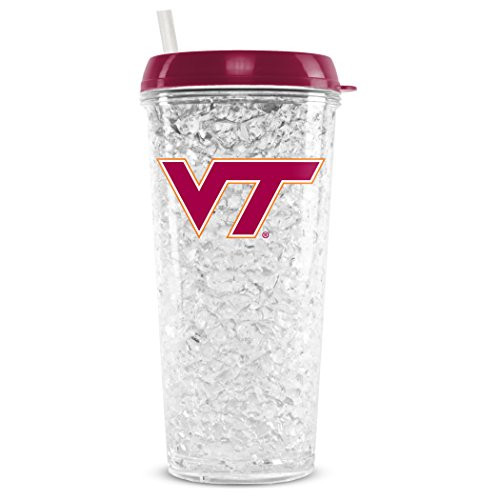 NCAA Virginia Tech Hokies 16oz Crystal Freezer Tumbler with Lid and Straw NCAA Virginia Tech Hokies 16oz Crystal Freezer Tumbler with Lid and Straw