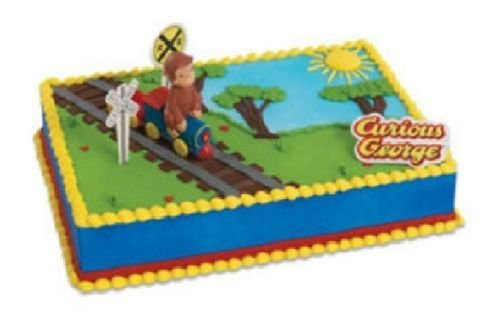 CakeDrake CURIOUS GEORGE Monkey Train DecoSet Birthday Cake Party Decoration Topper Set CakeDrake CURIOUS GEORGE Monkey Train DecoSet Birthday Cake Party Decoration Topper Set