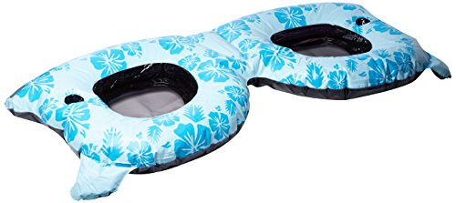 Swimline Coolshades Double Mesh Seat Pool Inflatable Ride-On, Blue, White