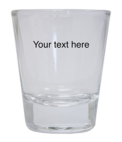 Customizable Round Shot Glass Personalized with Custom Text