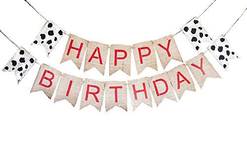 Happy Birthday Banner, Farm Birthday Party Bunting, Barnyard Bash Decoration B152