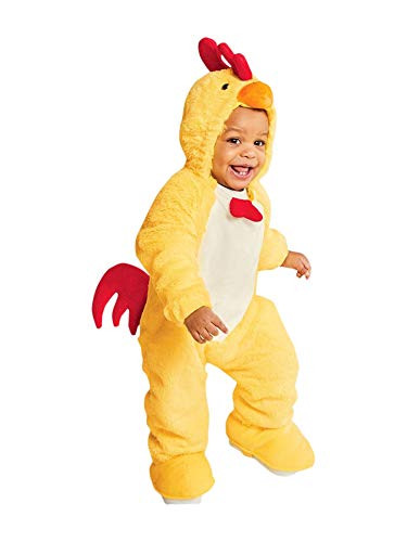 Baby Plush Chicken Halloween Costume Jumpsuit 0-6 Month Yellow