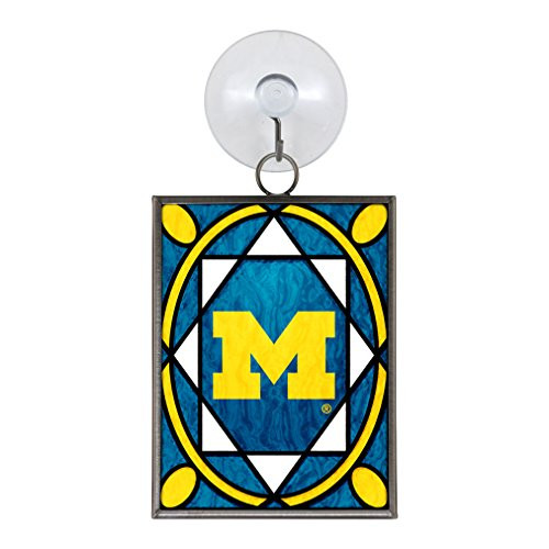 NCAA Michigan Wolverines Stained Glass Window Ornament