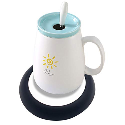Barcley Coffee Cup Warmer with Automatic Shut Off Function,Desktop Beverage Warmer for Home Office Desk Use,Electric Beverage Warmer with Three Temperature Settings,Gift for Coffee Lovers