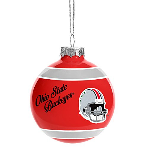 Forever Collectibles NCAA Christmas Holiday Glass Ball Ornament-Ohio State Buckeyes Forever Collectibles NCAA Christmas Holiday Glass Ball Ornament-Ohio State Buckeyes
