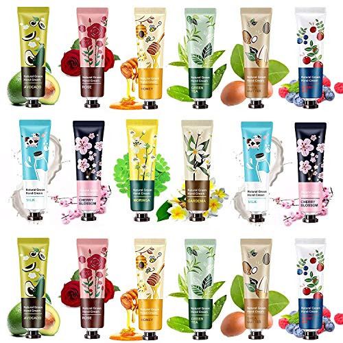 18 Pack 2021 Hand Cream Hand Lotion for Dry Cracked Hands,Working Hands Natural Plant Fragrance Hand Cream Moisturizing Hand Care Cream Travel