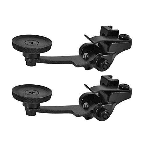 liuliuzuQQ Leather Roller Presser Foot, Industrial Sewing Machine Parts Leather Presser Foot Sewing Machine Roller, Easy to Carry  and  Install, Fits All Low Shank Sewing Machines 2PC-Black