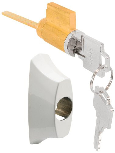 Prime-Line Products 152513 Sliding Door Keyed Locking Unit, White Diecast