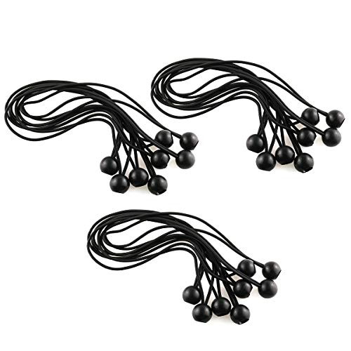 E-outstanding Ball Bungee Cord 24PCS 12 Inches/30cm Black Elastic String Canopy Tarp Tie Down Straps Tent Fix Rope E-outstanding Ball Bungee Cord 24PCS 12 Inches/30cm Black Elastic String Canopy Tarp Tie Down Straps Tent Fix Rope