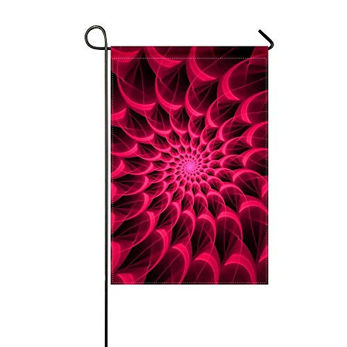 DongGan Garden Flag Spiral Swirling Pink 12x18 InchesWithout Flagpole