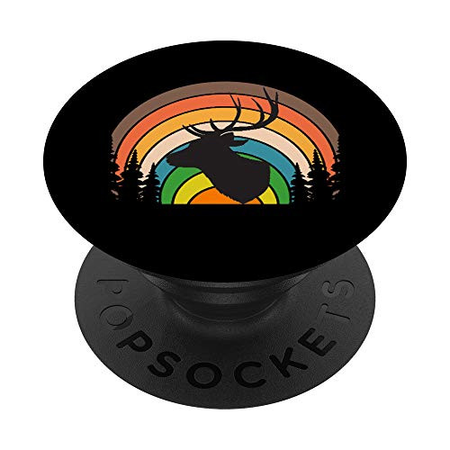 Buck-deer-hunting-retro-vintage-sunset PopSockets Grip and Stand for Phones and Tablets