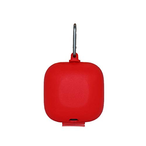 UKCOCO Compatible for Beats Powerbeats Pro Case Cover Silicone Full Protective Shockproof Case Wireless Headset Protective Case Cover with Carabiner - Red