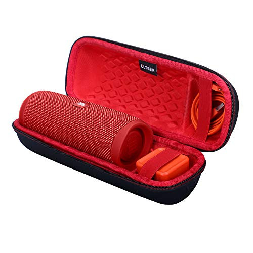 LTGEM EVA Hard Carrying Case for JBL FLIP 5 Waterproof Portable Bluetooth Speaker - Red