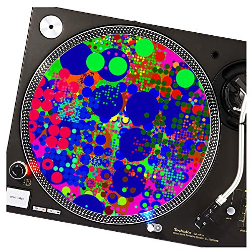 Atomic Neon - GLOW Series DJ Turntable Slipmat glows under black light