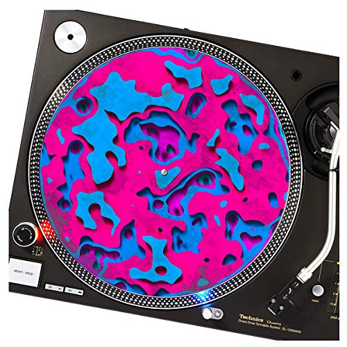 Neon Plateau - GLOW Series DJ Turntable Slipmat glows under black light