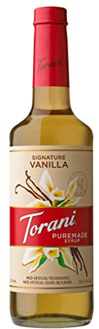 Torani Puremade Syrup, Signature Vanilla Flavor, Glass Bottle, Natural Flavors, 25.4 Fl. Oz., 750 mL Torani Puremade Syrup, Signature Vanilla Flavor, Glass Bottle, Natural Flavors, 25.4 Fl. Oz., 750 mL