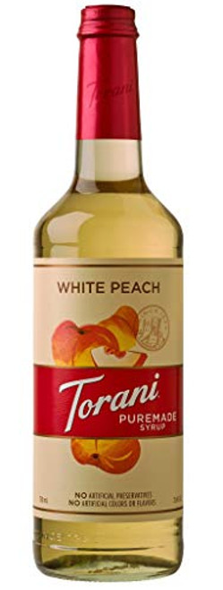 Torani Puremade Syrup, White Peach Flavor, Glass Bottle, Natural Flavors, 25.4 Fl. Oz., 750 mL Torani Puremade Syrup, White Peach Flavor, Glass Bottle, Natural Flavors, 25.4 Fl. Oz., 750 mL