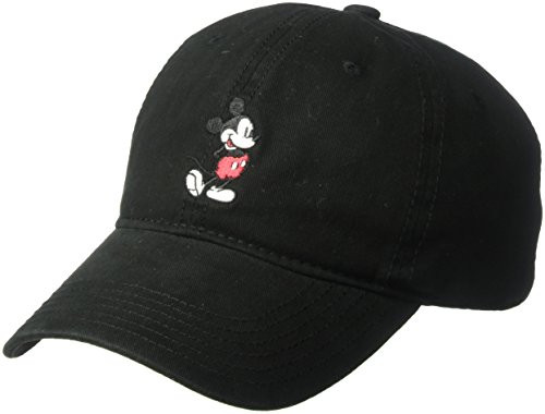 Concept One Men's Washed Twill Baseball Cap, Adjustable, Black Full Mickey, One Size