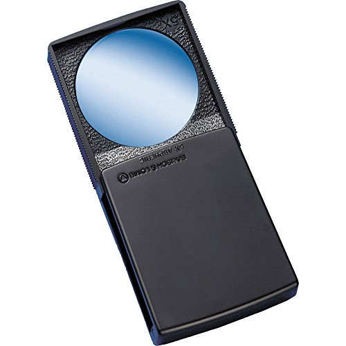 Bausch  and  Lomb 813133 Round Magnifier with Cover, 5x, 2inch , Black Frame
