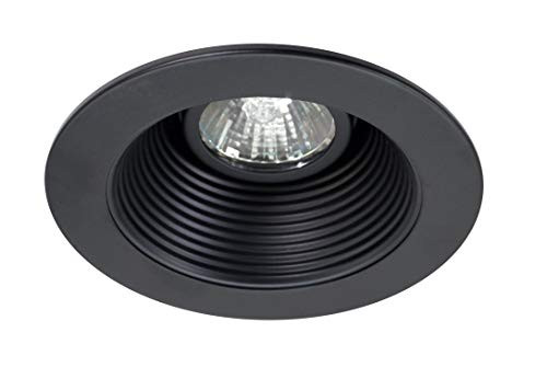 NICOR Lighting 4-Inch Recessed Baffle Trim, Black (14002BK)