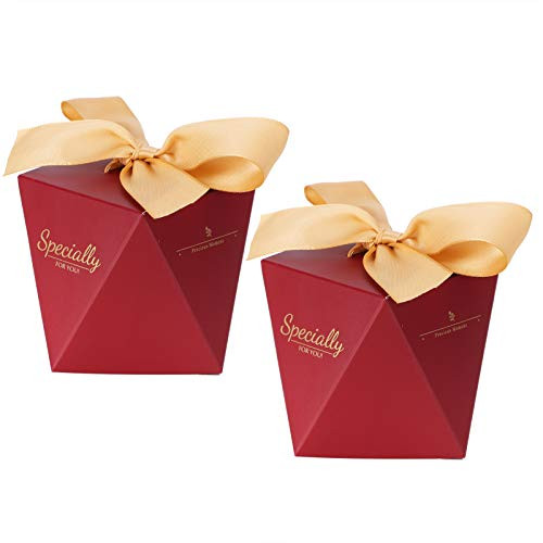 Favor Boxes, 25 Sets Diamond Shaped with Ribbon Paperboard Packaging Boxes, Jewelry for Party Candies Weddinglarge Favor Boxes, 25 Sets Diamond Shaped with Ribbon Paperboard Packaging Boxes, Jewelry for Party Candies Weddinglarge