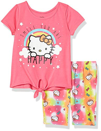 Hello Kitty Girls' Bike Short Set, Knockout Pink, 4