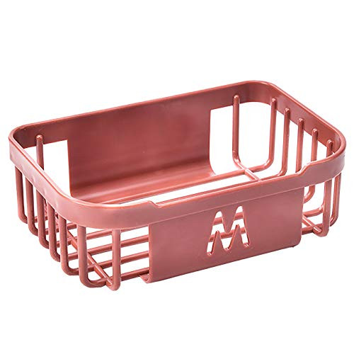 Gallity Shower Caddy Bathroom Organizer Shelf Drilling Shower Rack Bathroom Shelf Bath Essentials Shampoo Spice Holder Basket Wall Mounted Organizer for Bathroom Toilet Kitchen Red