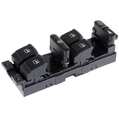 OCPTY Power Window Switch Driver Side Master Control Switch Fits 2000-2006 VW Golf 4 Door 1999 VW Golf 4 Door New Body Style 2000-05 VW Jetta 1998-2005 VW Passat Replace 1J4959857D