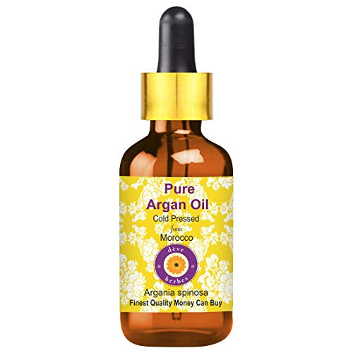Deve Herbes Pure Argan Moroccan Oil Argania spinosa with Glass Dropper 100 percent Natural Therapeutic Grade Cold Pressed 30ml 1.01 oz Deve Herbes Pure Argan Moroccan Oil Argania spinosa with Glass Dropper 100 percent Natural Therapeutic Grade Cold Pressed 30ml 1.01 oz