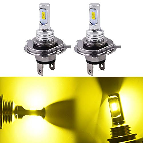 labwork 2pcs H4/9003/HB2 LED Headlight High Beam and Low Beam/Fog Light 4000LM 3000K Yellow