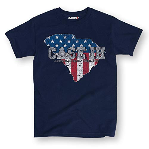 CASE IH Country Patriotic SC - CASE IH International Harvester - Men's Short Sleeve Graphic T-Shirt Navy CASE IH Country Patriotic SC - CASE IH International Harvester - Men's Short Sleeve Graphic T-Shirt Navy
