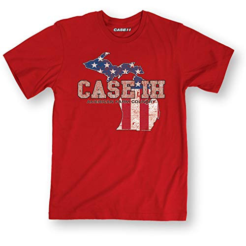 Case IH Country Patriotic MI - CASE IH International Harvester - Men's Short Sleeve Graphic T-Shirt Red Case IH Country Patriotic MI - CASE IH International Harvester - Men's Short Sleeve Graphic T-Shirt Red