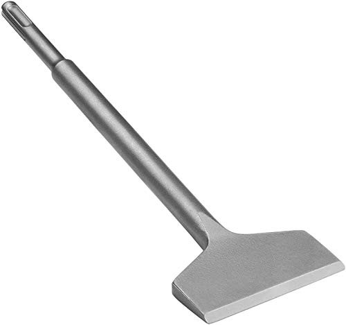 Angled Bent Tile Chisel 3 x 10 Inch Thinest Scaling Chisel Cranked Tile Removal Chisel with 3/4 Inch SDS Plus for Removal Old Tiles, Weld Spatter, Concrete splatter, Mortar
