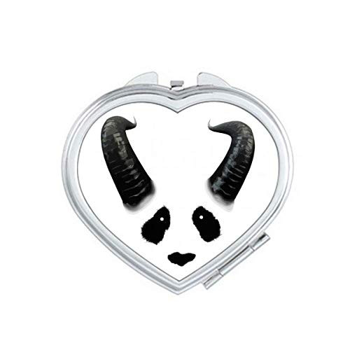 Ferocious Part Panda Horn Mirror Travel Magnification Portable Handheld Pocket Makeup Ferocious Part Panda Horn Mirror Travel Magnification Portable Handheld Pocket Makeup