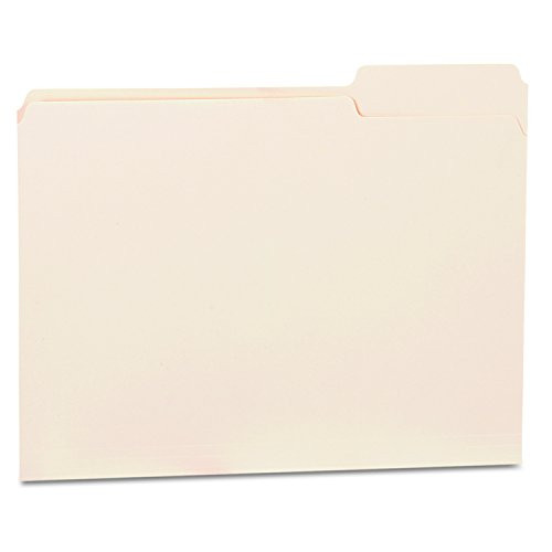 Universal 12123 File Folders, 1/3 Cut Third Position, One-Ply Top Tab, Letter, Manila Box of 100
