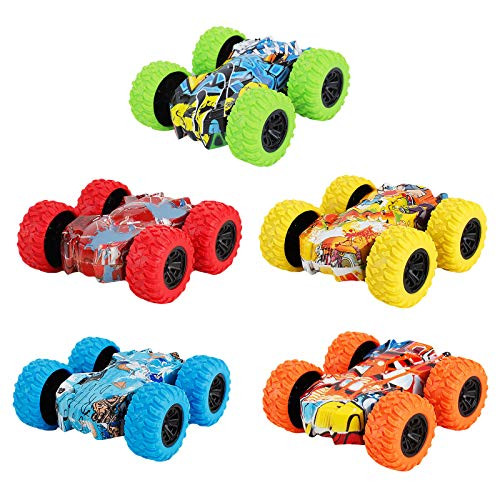 Inertia-Double Side Stunt Graffiti Car Off Road Model Car Vehicle Kids Toy Gift