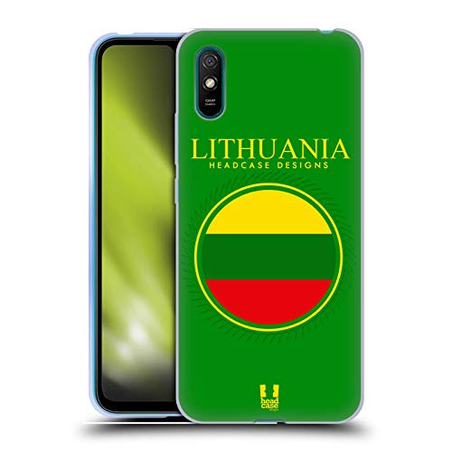 Head Case Designs Lithuanian Flag Flag Patches Set 2 Soft Gel Case Compatible with Xiaomi Redmi 9A
