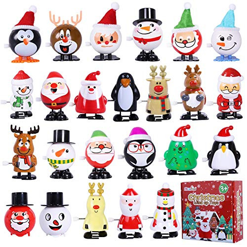 Max Fun 24 Pack Christmas Stocking Stuffers Wind Up Toys Assortment for Christmas Party Favors Goody Bag Filler